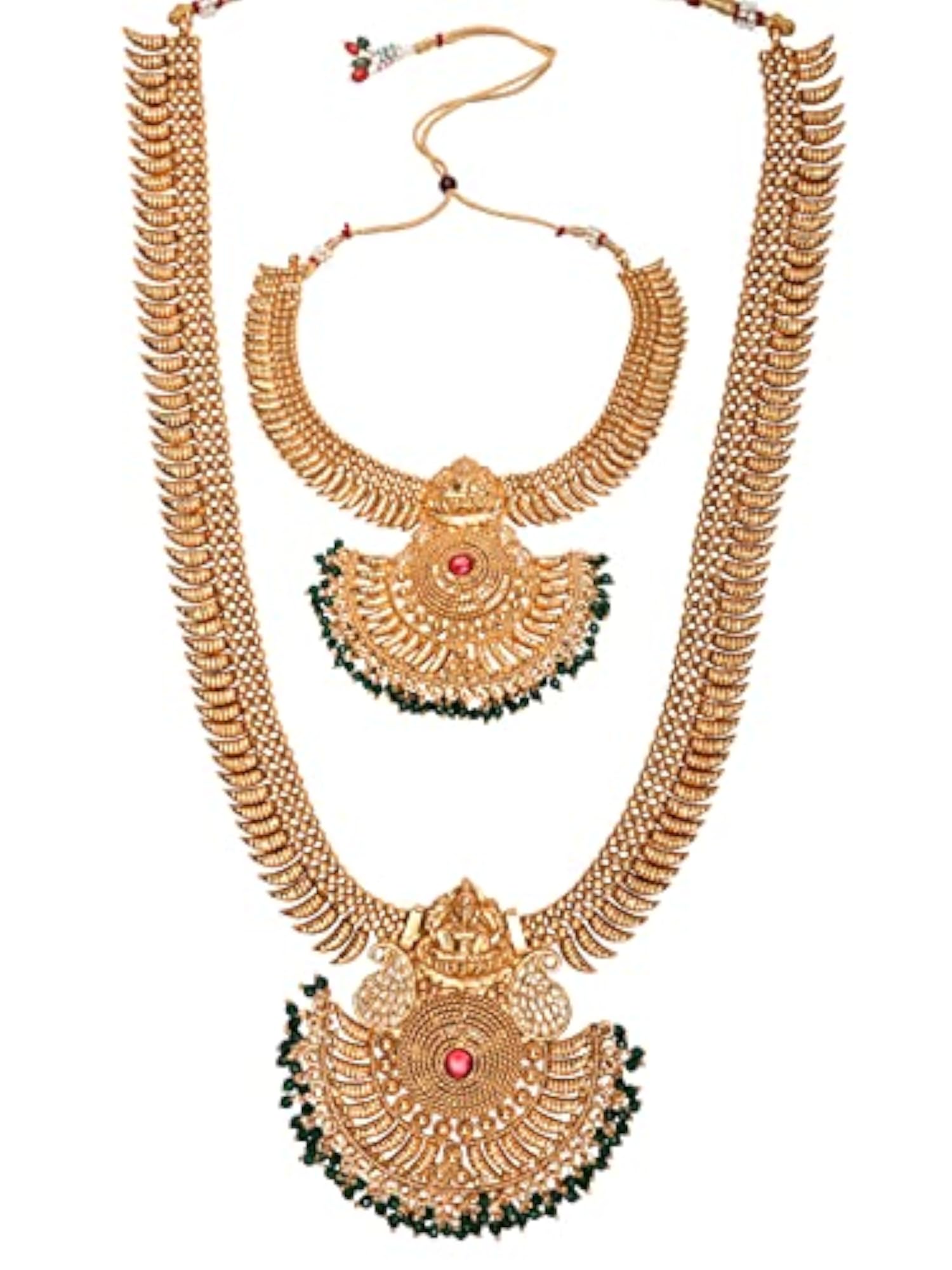 18K Plated Traditional Style Choker Necklace Set